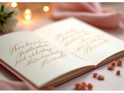 Invitaciones de boda con caligrafía artística