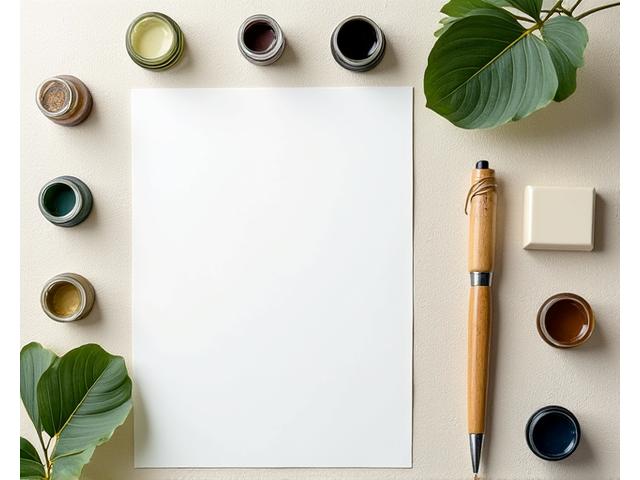 Materiales ecológicos para caligrafía sostenible